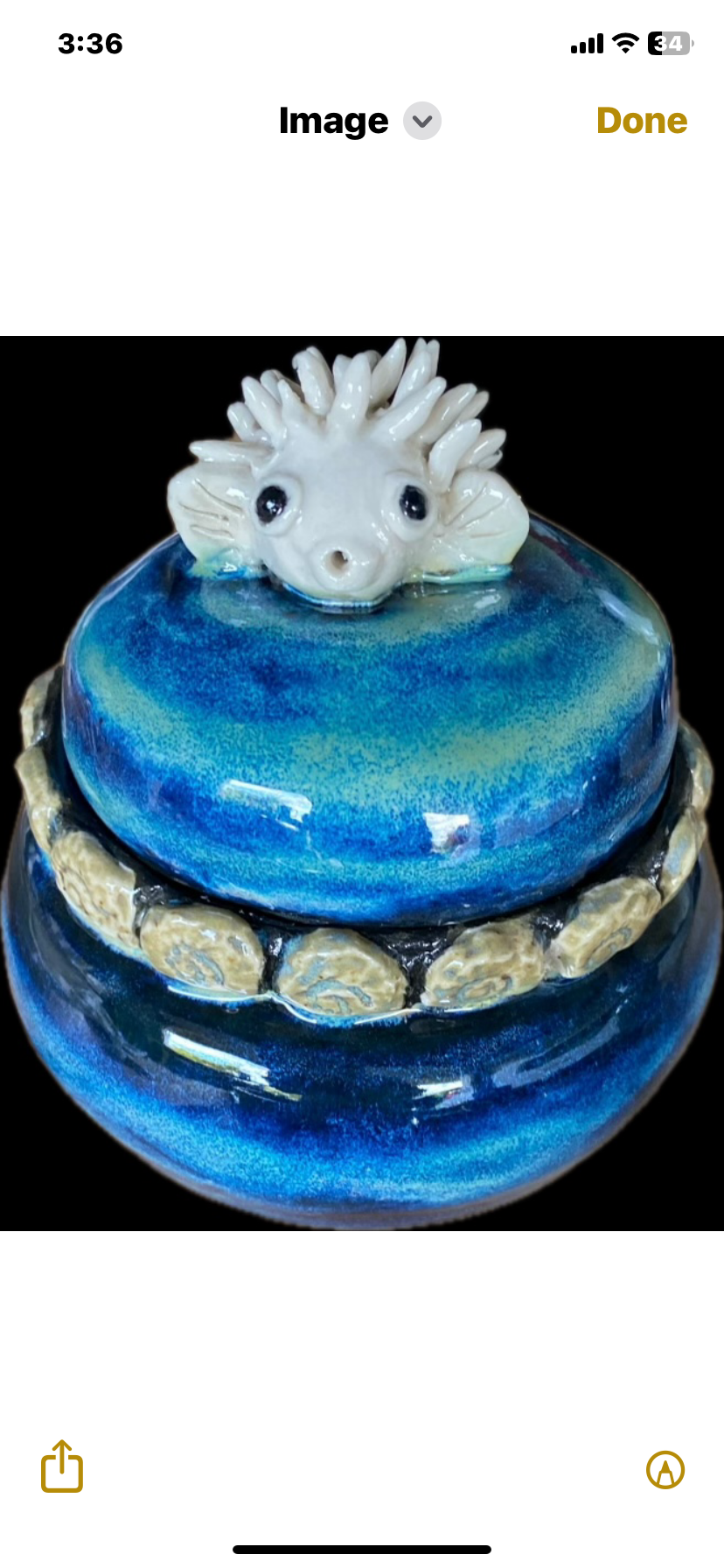 Colourful glazed ceramic pottery display